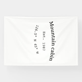 Berghut aangepaste datum jaar coördinaten toevoege spandoek