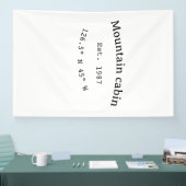 Berghut aangepaste datum jaar coördinaten toevoege spandoek (Beurs)
