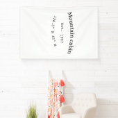 Berghut aangepaste datum jaar coördinaten toevoege spandoek (Insitu)