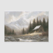 Berghut Landschap Decoupage Tissuepapier (Voorkant)