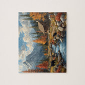 Berghutberen Herfst Beek Scène Legpuzzel (Verticaal)