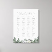 Berghuwelijk 12 Tafels Huwelijkszitplaats Grafiek Canvas Afdruk (Voorkant)