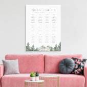 Berghuwelijk 12 Tafels Huwelijkszitplaats Grafiek Canvas Afdruk (Insitu (Woonkamer))