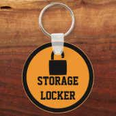 Berging Lockerkast Oranje Sleutelhanger (Voorkant)