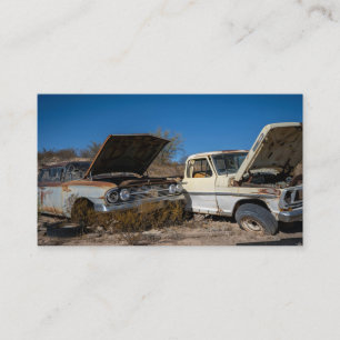 Berging of junkyard Automotive Visitekaartje Contactkaartje