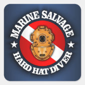 Berging van zee vierkante sticker (Voorkant)