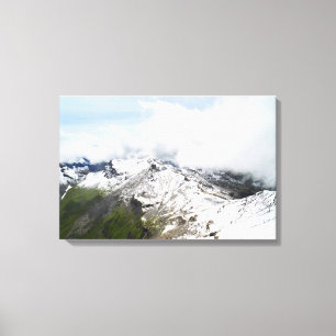 Bergkam in de Zwitserse Alpen Canvas Afdruk