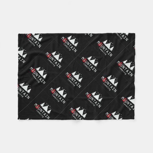 bergkamperen fleece deken (Voorkant (Horizontaal))