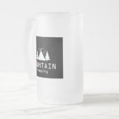 bergkamperen matglas bierpul (Voorkant links)