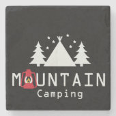 bergkamperen stenen onderzetter (Voorkant)