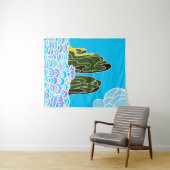 Bergkast en Zee Middelgroot (50 x 60 inch) Bosbouw Wandkleed (In Situ (horizontaal))