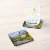 Bergkerk met stroomlandschap bier onderzetter (Rechterzijde)