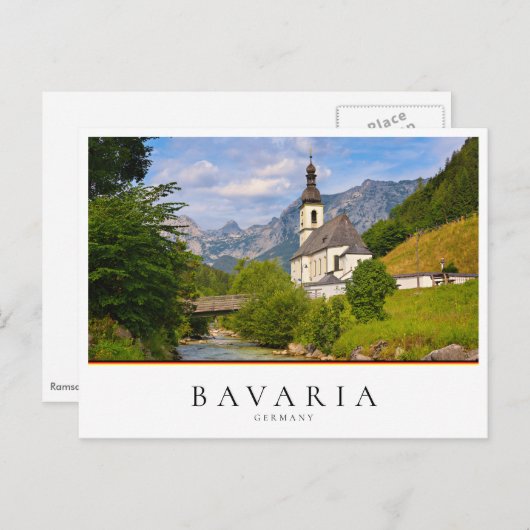 Bergkerk met stroomlandschap briefkaart (Voorkant / Achterkant)