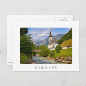 Bergkerk met stroomlandschap briefkaart (Voorkant / Achterkant)