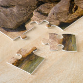 Bergkerk met stroomlandschap legpuzzel (Zijkant)