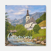 Bergkerk met stroomlandschap magneet (Voorkant)