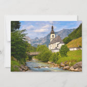 Bergkerk met stroomlandschap magnetische uitnodiging (Voorkant)