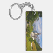 Bergkerk met stroomlandschap sleutelhanger (Voorkant Links)