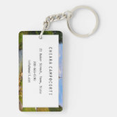 Bergkerk met stroomlandschap sleutelhanger (achterkant)