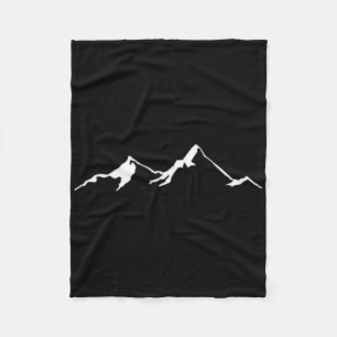 Bergketen Vintage ontwerp klimmen wandelen skiën Fleece Deken