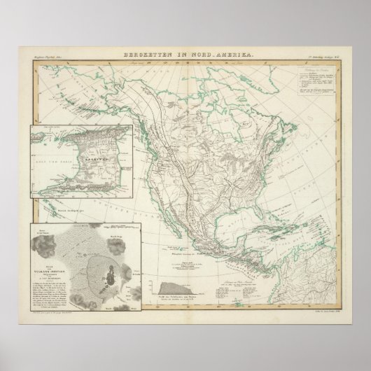 Bergketens in Noord-Amerika Poster (Voorkant)