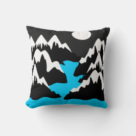 Bergklimaten riviermonding oceaanlandschap kussen