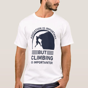 Bergklimberontwerp voor een rotsklimmer t-shirt