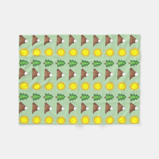 Bergklimloopkamp buiten Natuur Fleece Deken (Voorkant (Horizontaal))