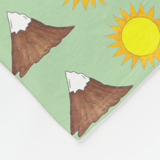 Bergklimloopkamp buiten Natuur Fleece Deken (Hoek)