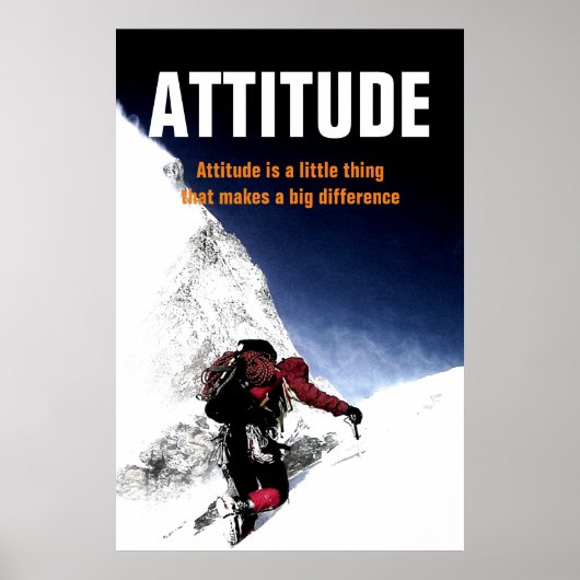 Bergklimmende houding Motivatie Poster (Voorkant)