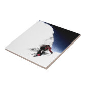 Bergklimmer Extreme Sports Motivatie Tegeltje (Zijkant)