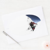 Bergklimmer Extreme Sports Ovale Sticker (Envelop)
