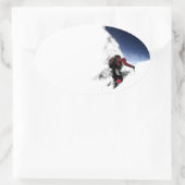 Bergklimmer Extreme Sports Ovale Sticker (Tas)