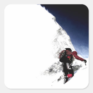 Bergklimmer Extreme Sports Vierkante Sticker