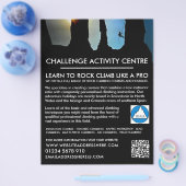 Bergklimmer Silhouette, klimmen en wiepen Flyer (Enkel)