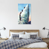 Bergklimmers die proberen een Serac te verdoven Canvas Afdruk (Insitu (Slaapkamer))