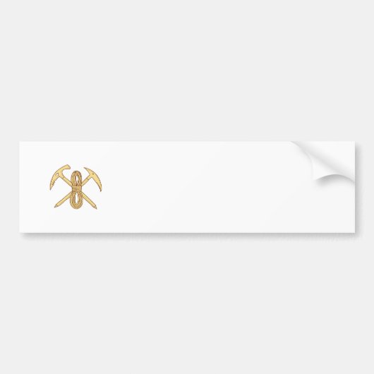 Bergklimpick Ax Rope Crossed Tekening Bumpersticker (Voorkant)