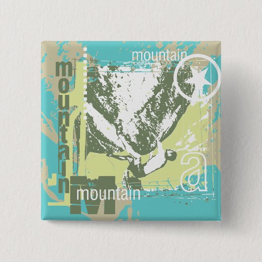 Bergklimshirts en schenkingen vierkante button 5,1 cm (Voorkant)