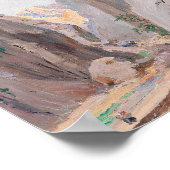 Bergkloof Neutrale Abstracte Kunstprint Poster (Hoek)