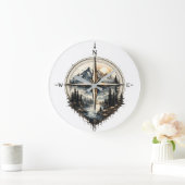 Bergkompas Vintage Wandklok (Huis)