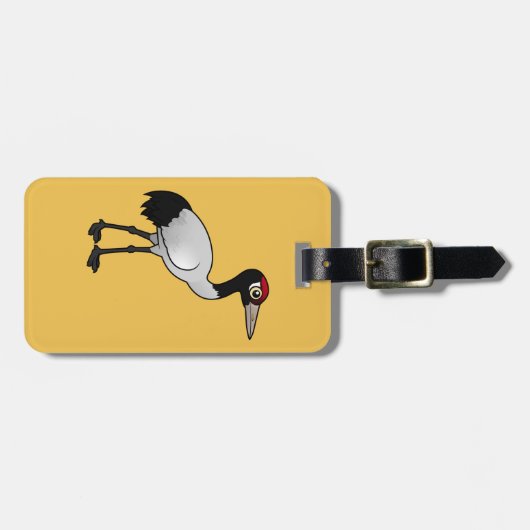 Bergkraan met zwarte hals bagagelabel (Voorkant horizontaal)