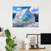 bergkristal in de bergen poster (Thuiskantoor)