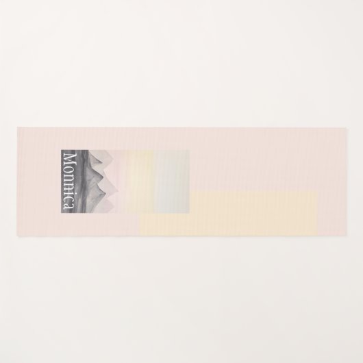 Bergkunst met hoge Waterverf monogrammen Yogamat (Voorkant (horizontaal))