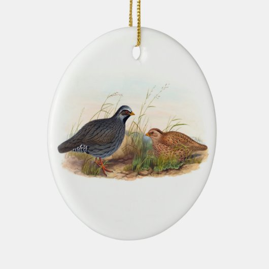 Bergkwartel, boom keramisch ornament (Rechts)