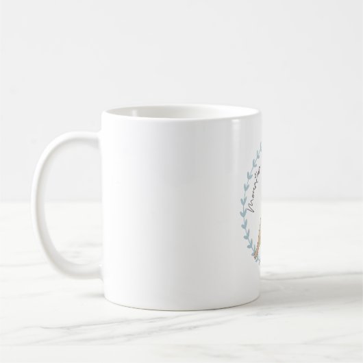 Bergkwartel vogelsoort dier logo koffiemok (Links)