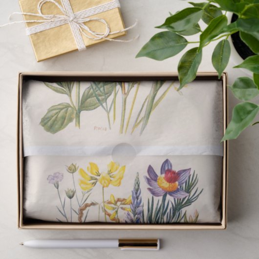 Bergkweekbloemen Afdrukpapier Tissuepapier (Geschenk)