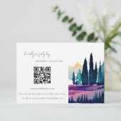 Bergland Landschap Berichten QR-code RSVP Informatiekaartje (Staand voorkant)