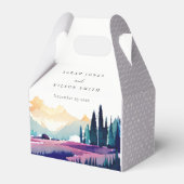 Bergland - Lila velden - Landschap Weduwschap Bedankdoosjes (Voorkant Zijde)