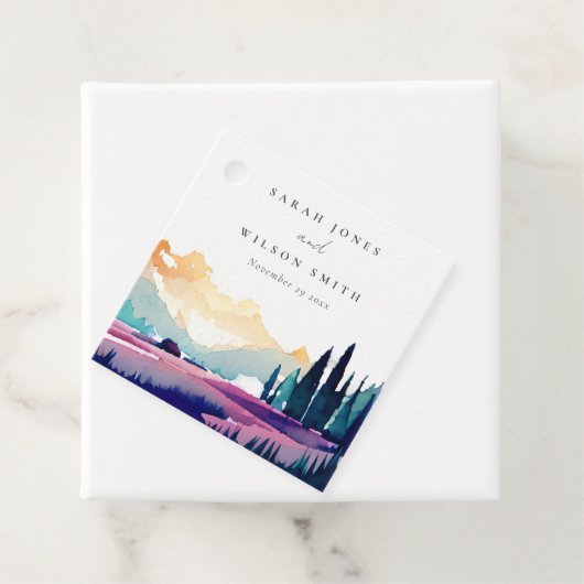 Bergland - Lila velden - Landschap Weduwschap Bedankjes Labels (In situ)