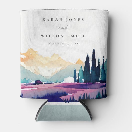 Bergland - Lila velden - Landschap Weduwschap Blikjeskoeler (Voorkant)